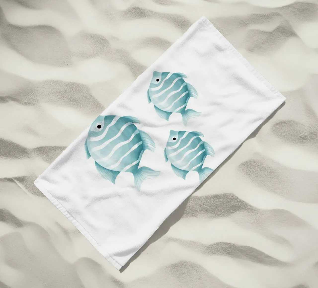 Stampa acquerello pesce blu - Vivaio oceano, camera dei bambini D telo mare da ClubArt
