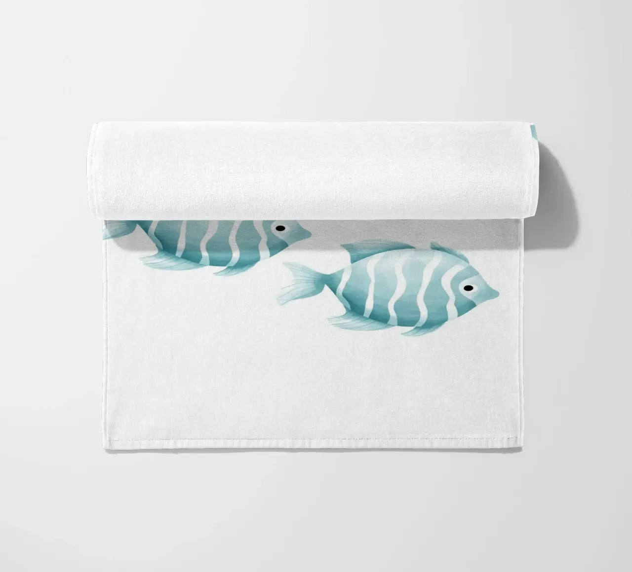 Stampa acquerello pesce blu - Vivaio oceano, camera dei bambini D telo mare da ClubArt