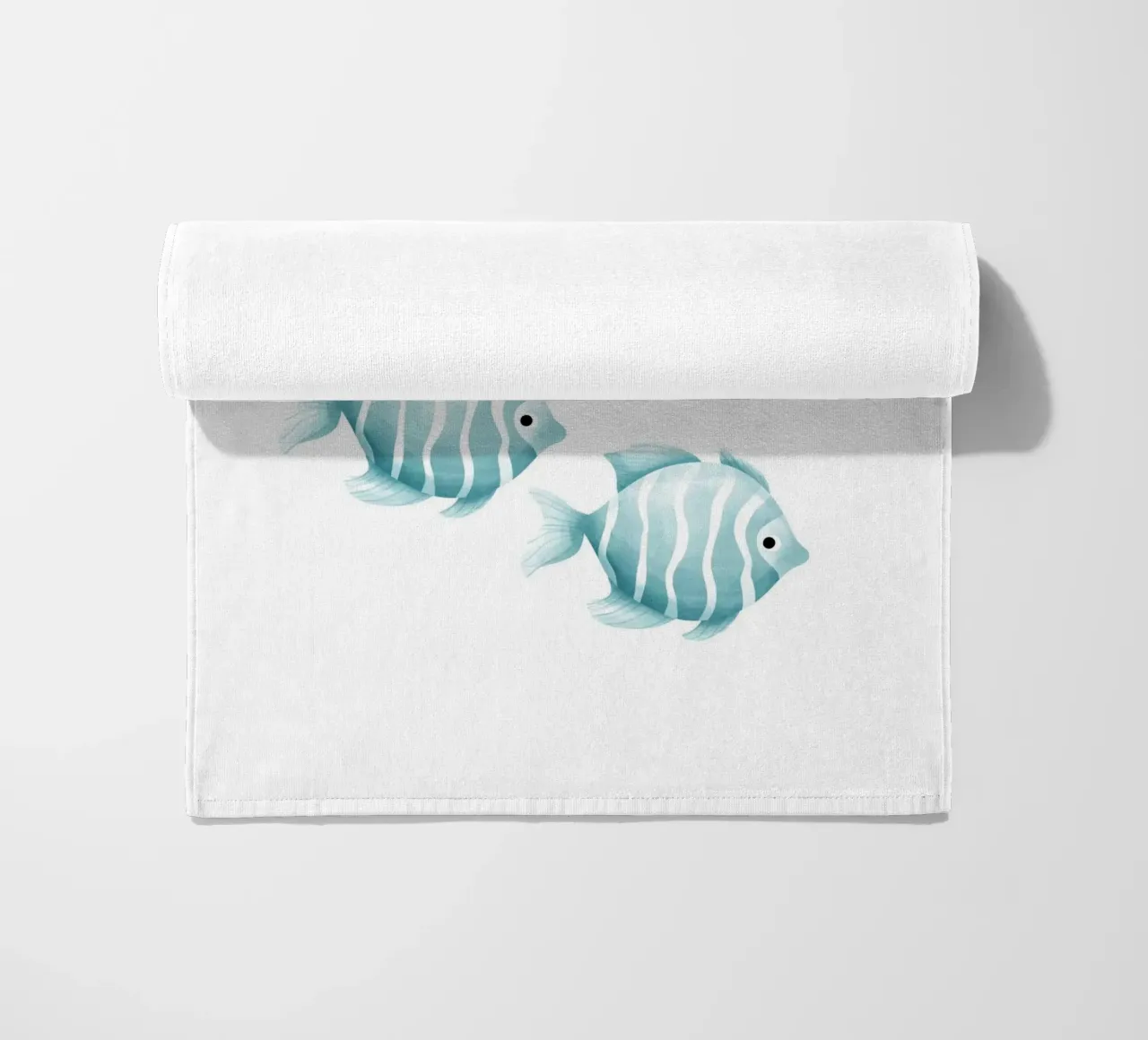 Stampa acquerello pesce blu - Vivaio oceano, camera dei bambini D telo mare da ClubArt