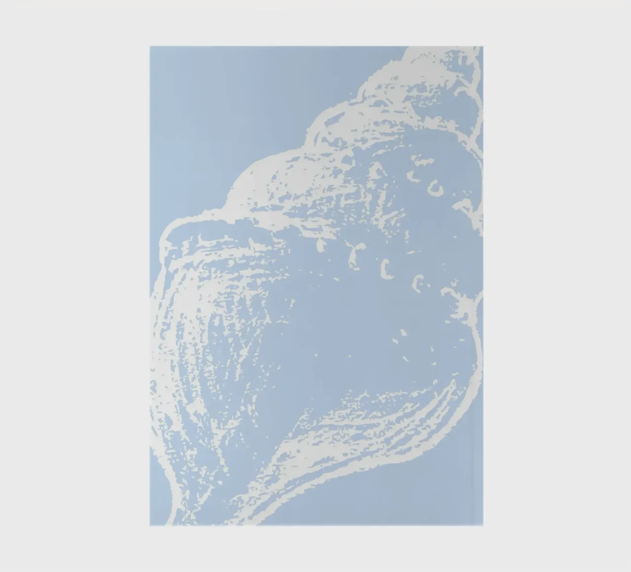 Abstract Whelk Shell Print - Pastel Blue, Modern Coastal Dec notebook by ClubArt