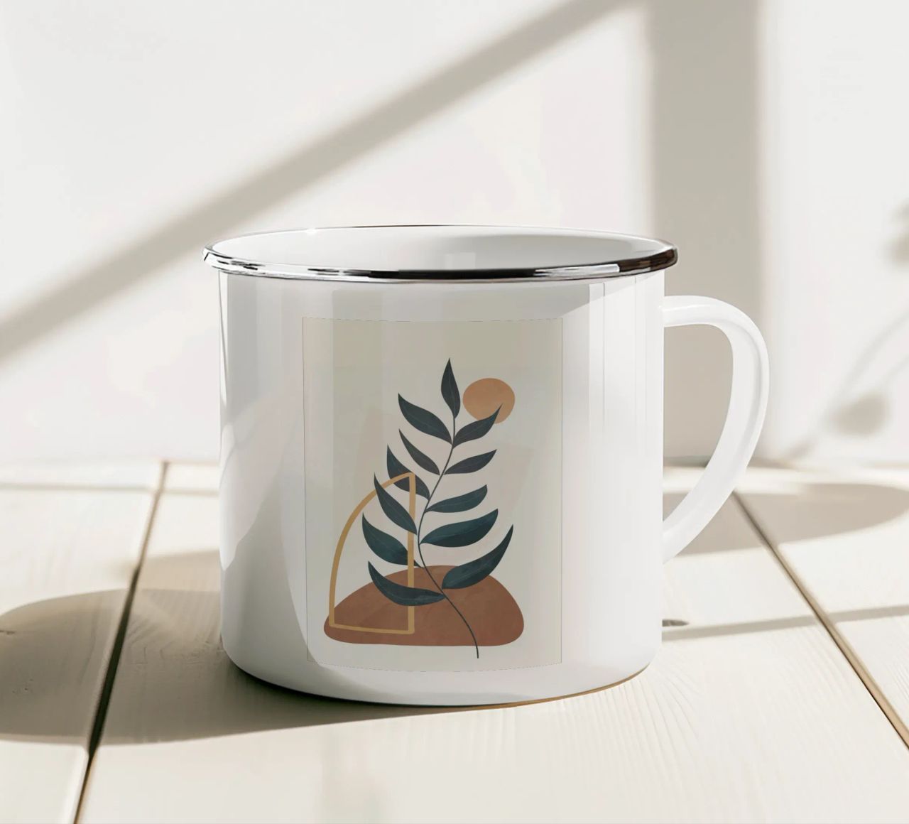 Abstract Rock Geometry 09 mug en émail de cityart