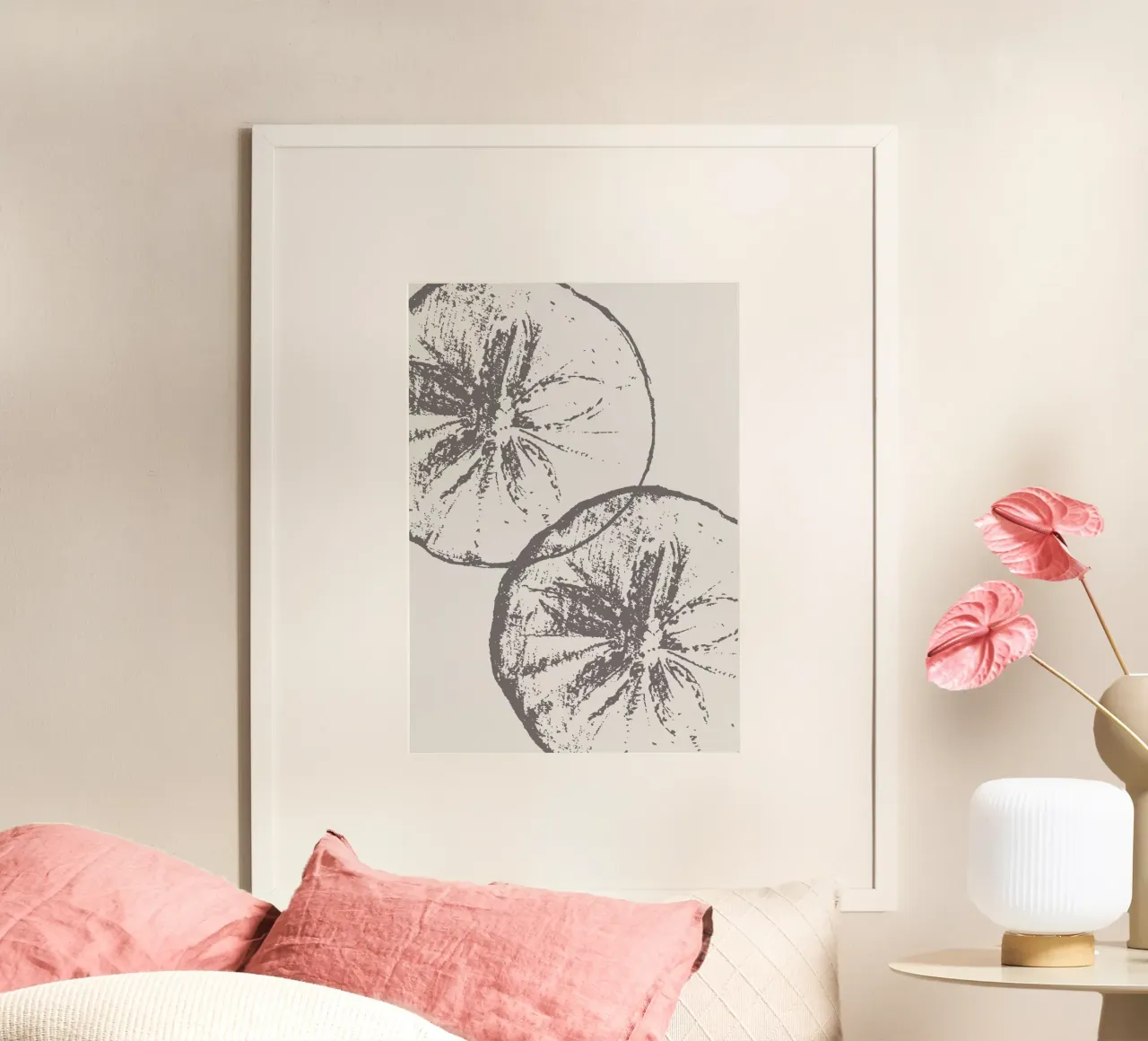 Stampa neutra di fette di agrumi - Arredo cucina moderno e minimalista poster da ClubArt