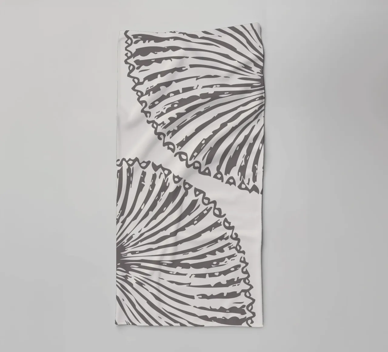 Abstract Seashell Print - Modern Neutral Coastal Bathroom Ar towel by ClubArt