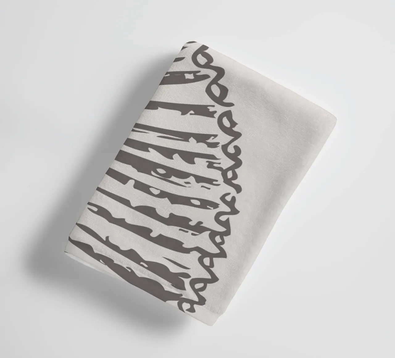 Abstract Seashell Print - Modern Neutral Coastal Bathroom Ar towel by ClubArt