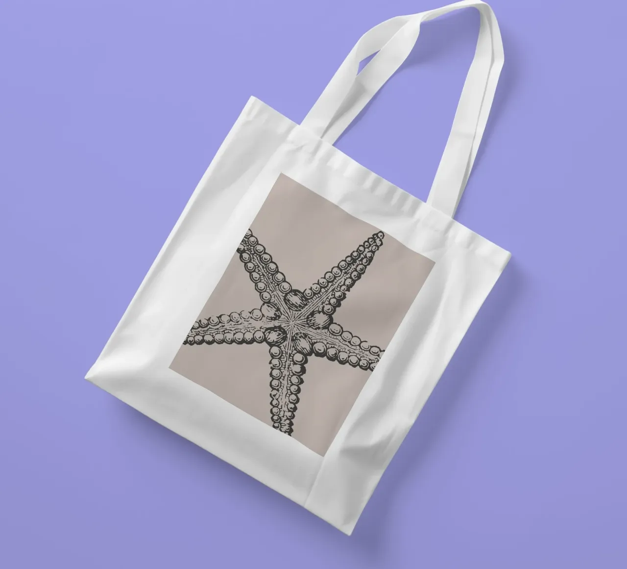 Detailed Starfish Print - Earthy Tones, Modern Marine Life A tote bag by ClubArt
