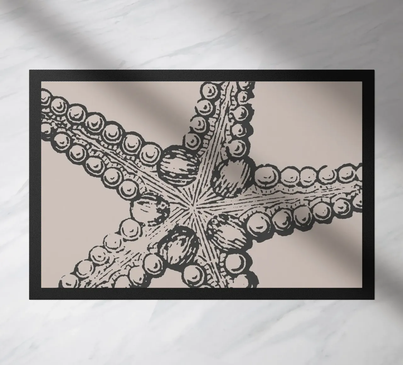 Detailed Starfish Print - Earthy Tones, Modern Marine Life A doormat by ClubArt