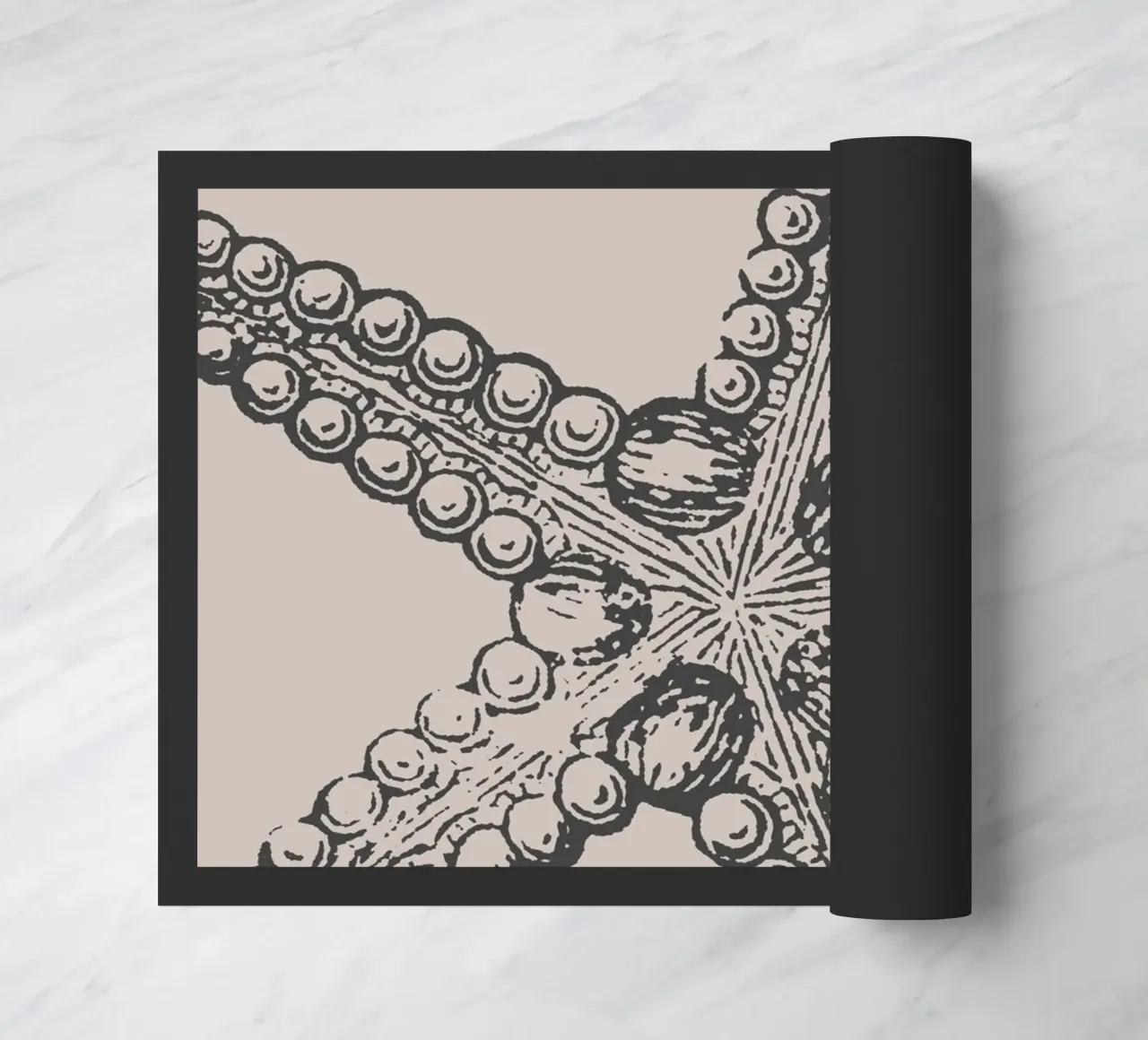 Detailed Starfish Print - Earthy Tones, Modern Marine Life A doormat by ClubArt