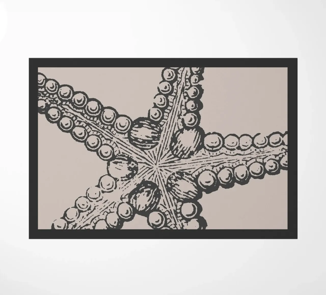 Detailed Starfish Print - Earthy Tones, Modern Marine Life A doormat by ClubArt