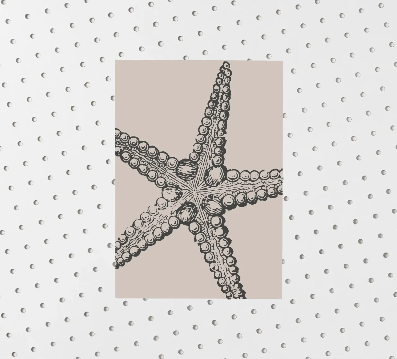 Detailed Starfish Print - Earthy Tones, Modern Marine Life A sticker by ClubArt