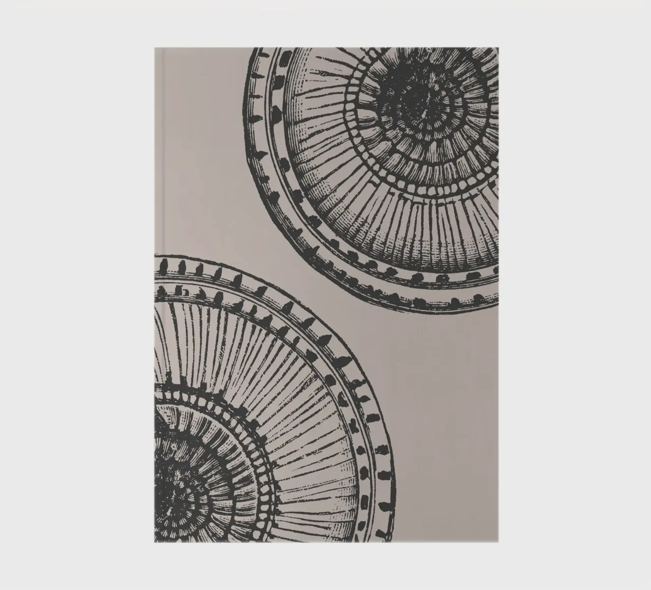 Abstract Citrus Slice Print - Earthy Tones, Modern Botanical notebook by ClubArt