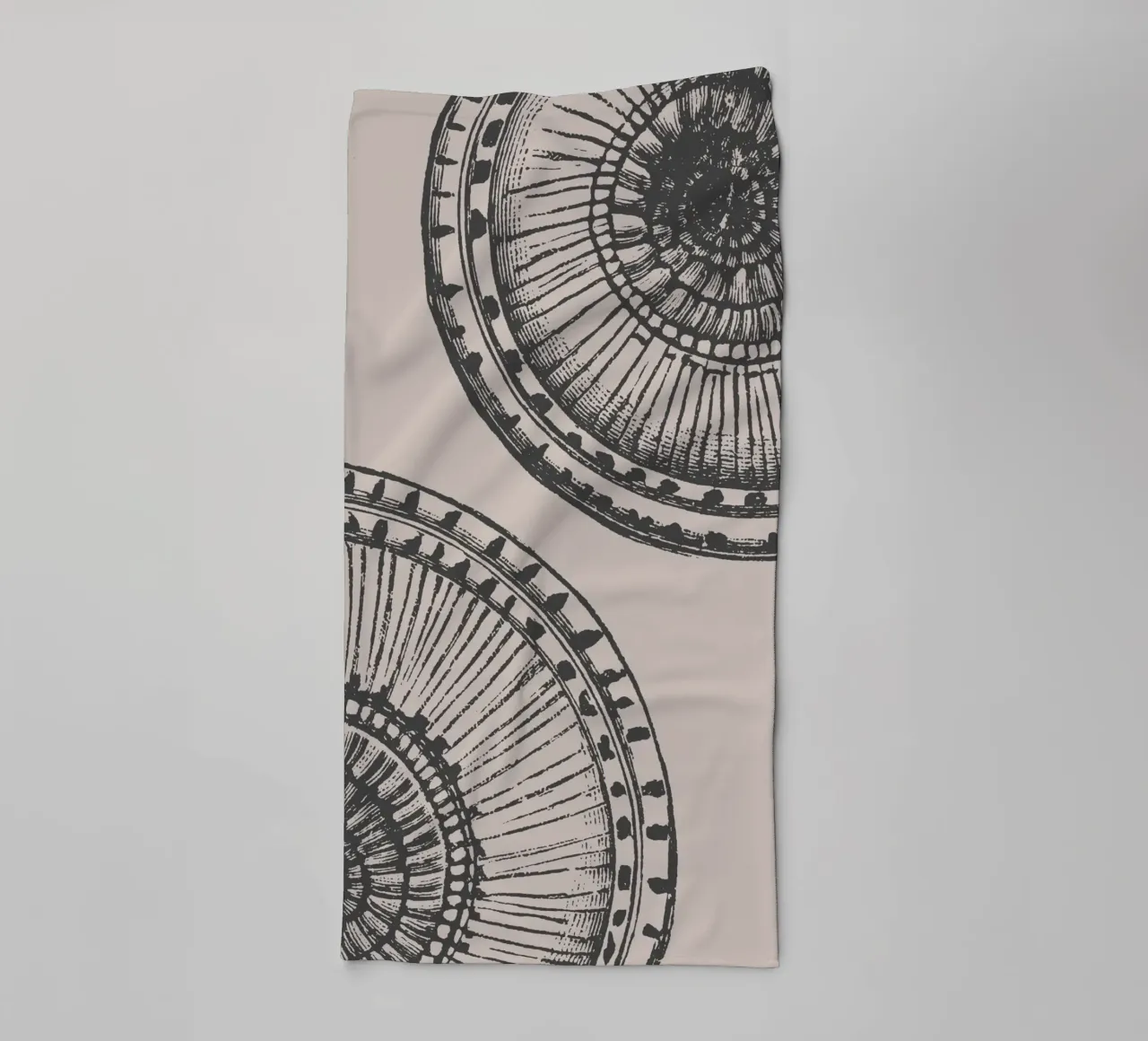Abstract Citrus Slice Print - Earthy Tones, Modern Botanical towel by ClubArt
