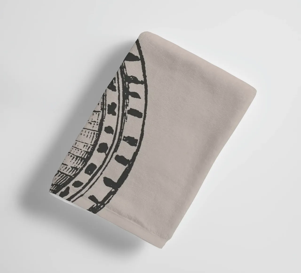 Abstract Citrus Slice Print - Earthy Tones, Modern Botanical towel by ClubArt