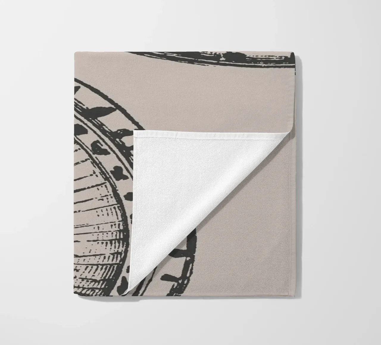 Abstract Citrus Slice Print - Earthy Tones, Modern Botanical beach towel by ClubArt
