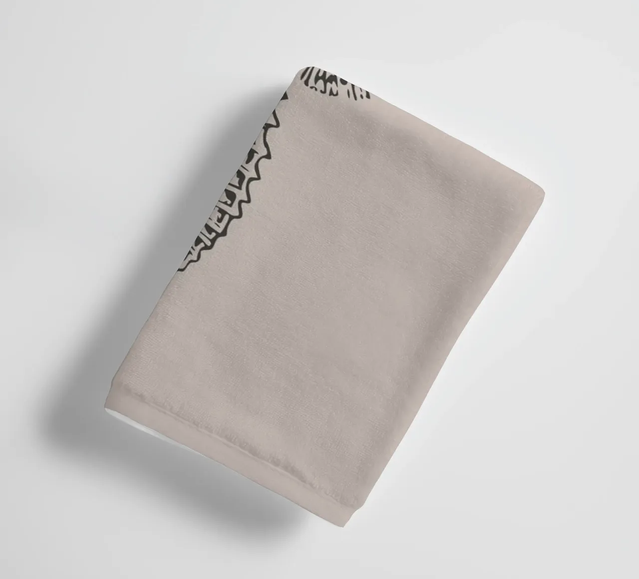 Gedetailleerde zeepaard print - aardetinten, modern zeeleven A badhanddoek van ClubArt