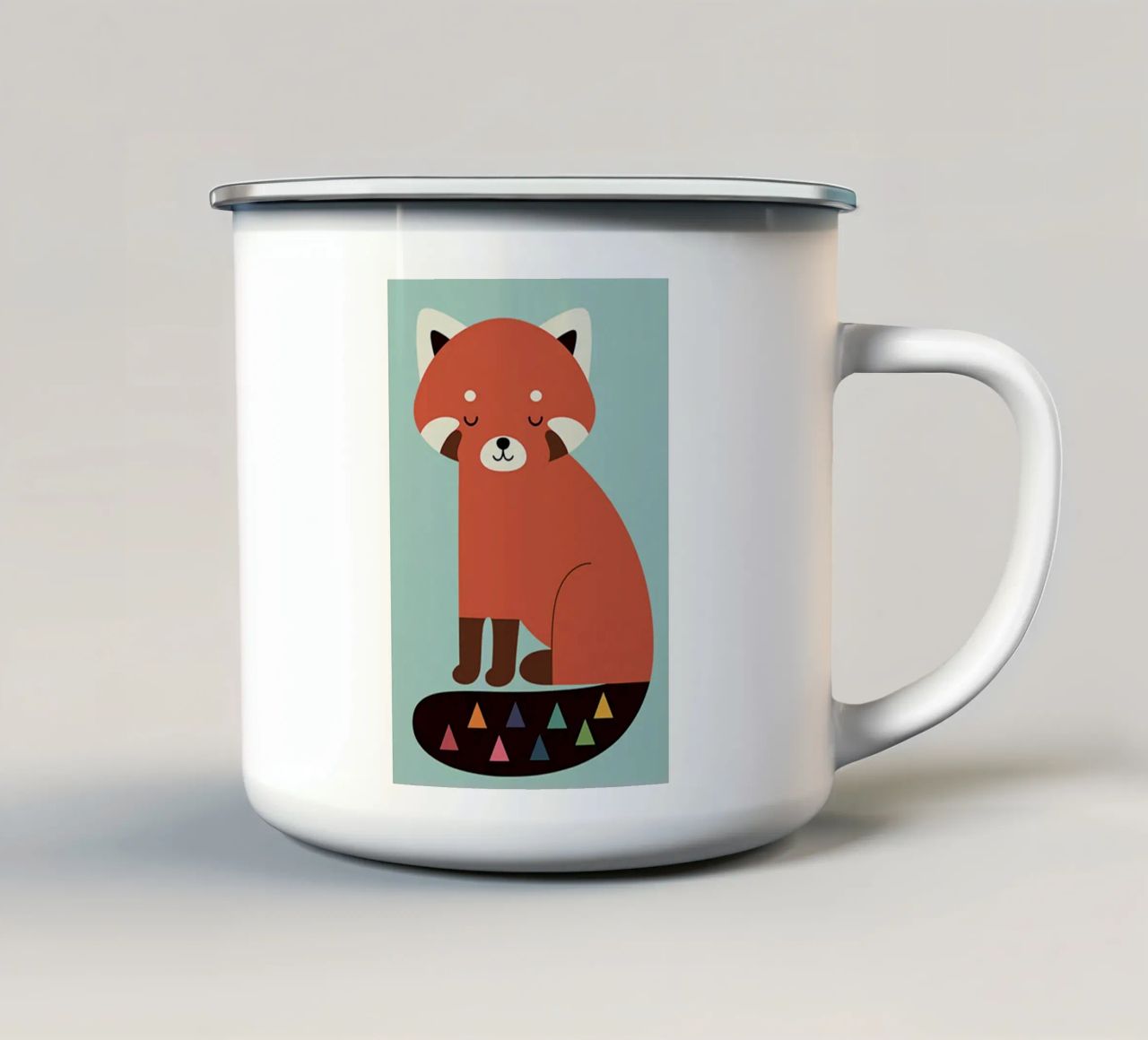 volpe rossa tazza in smalto da westface store