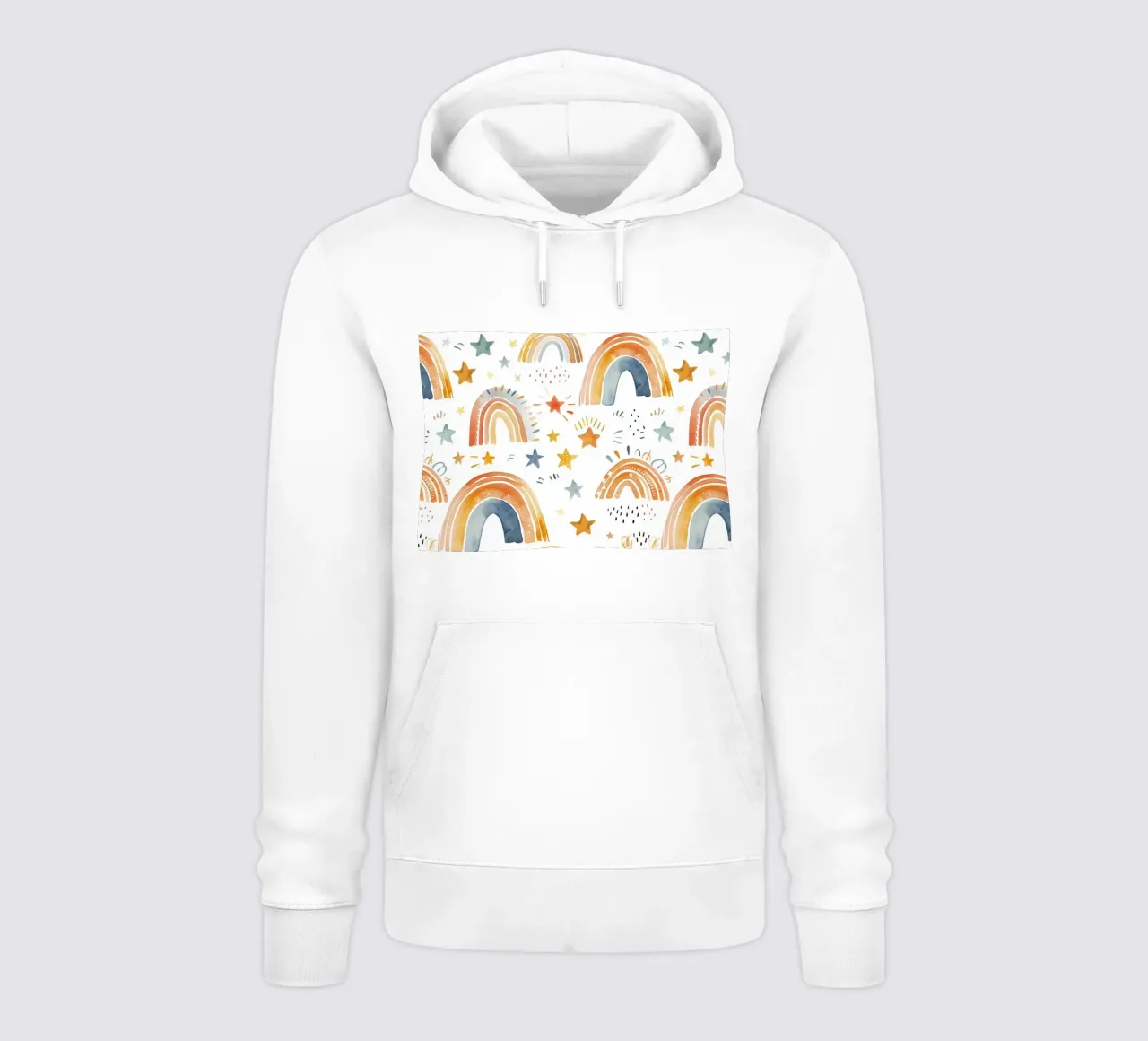 Impression fantaisiste arc-en-ciel et étoiles - Kids Nursery Art, Boho Dec sweat à capuche de ClubArt