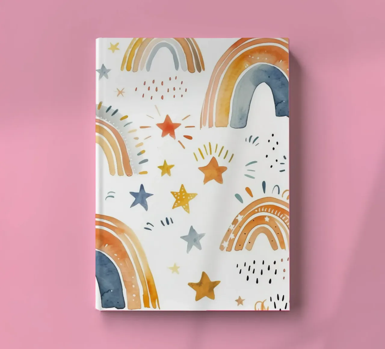 Whimsical Regenbogen & Sterne drucken - Kinder Kinderzimmer Kunst, Boho Dec Notizbuch von ClubArt