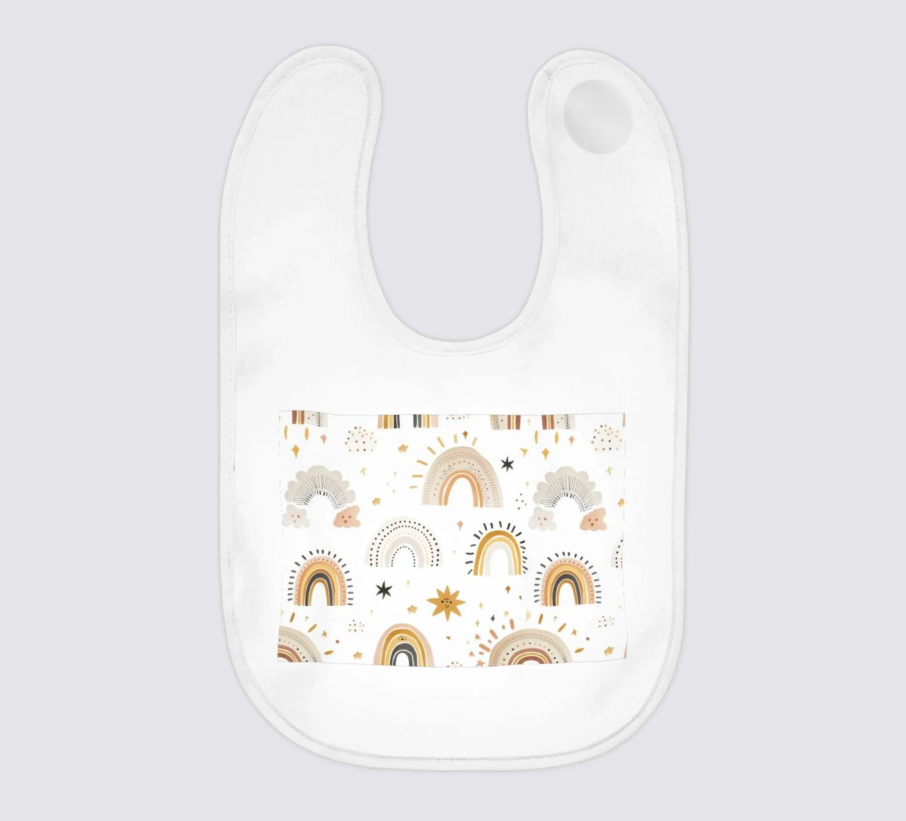 Impression neutre Boho arc-en-ciel et étoiles - Nursery Wall Art, Kids bavoir de ClubArt