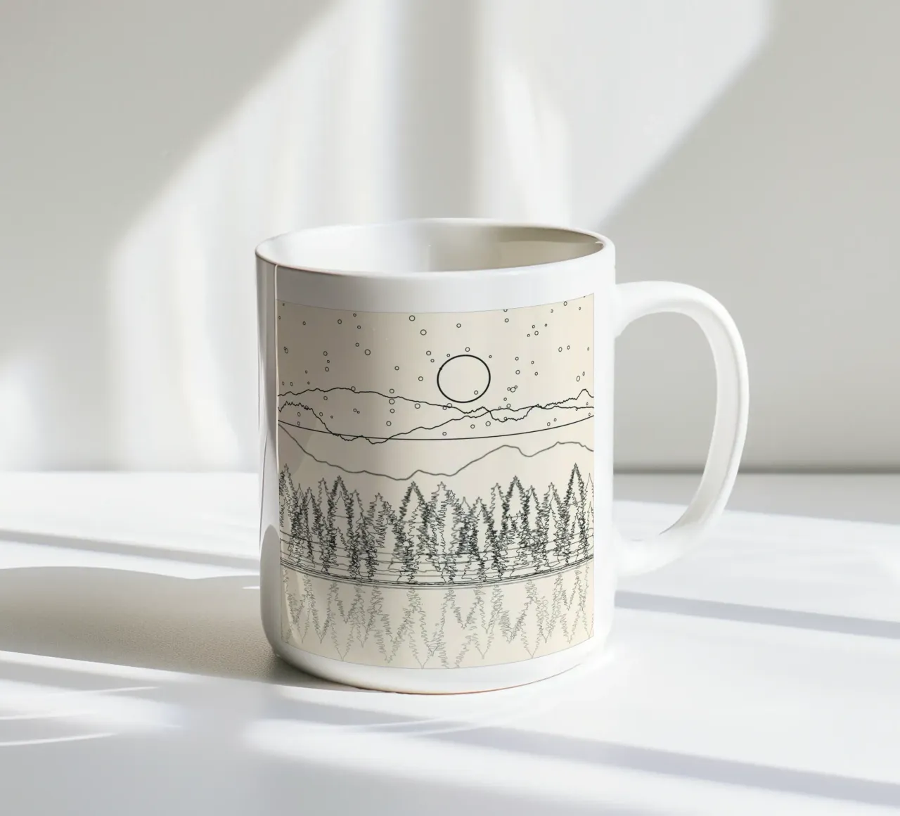 Minimal Line Mountain Beauty II tazza in ceramica da Nadjaa