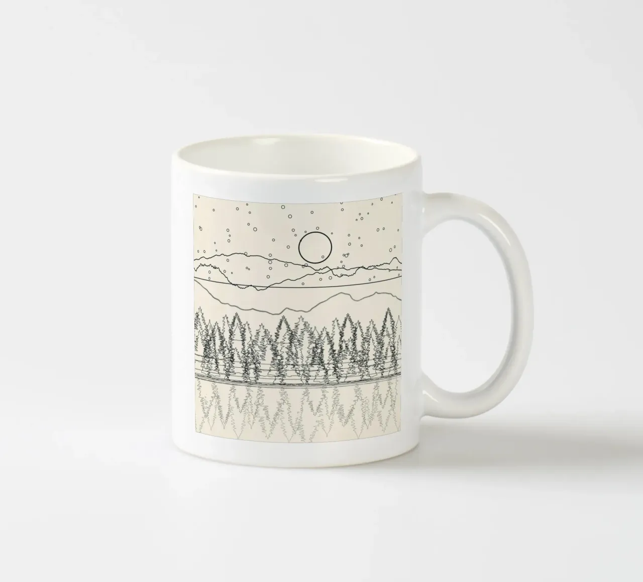 Minimal Line Mountain Beauty II tazza in ceramica da Nadjaa