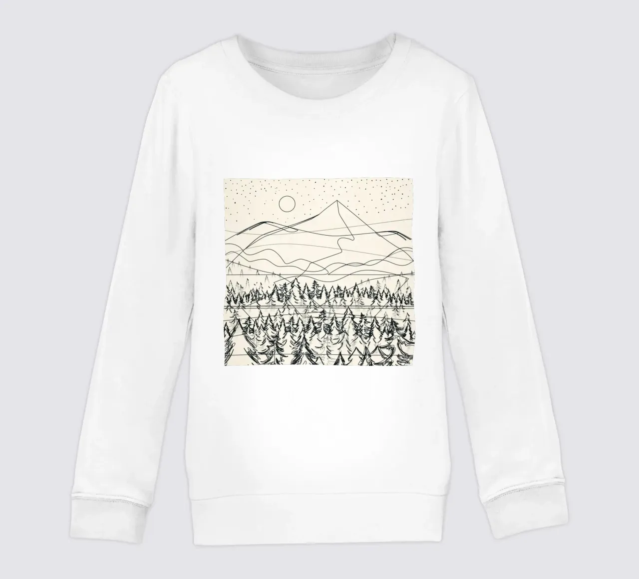 Minimal Line Mountain Beauty III felpa bambino da Nadjaa