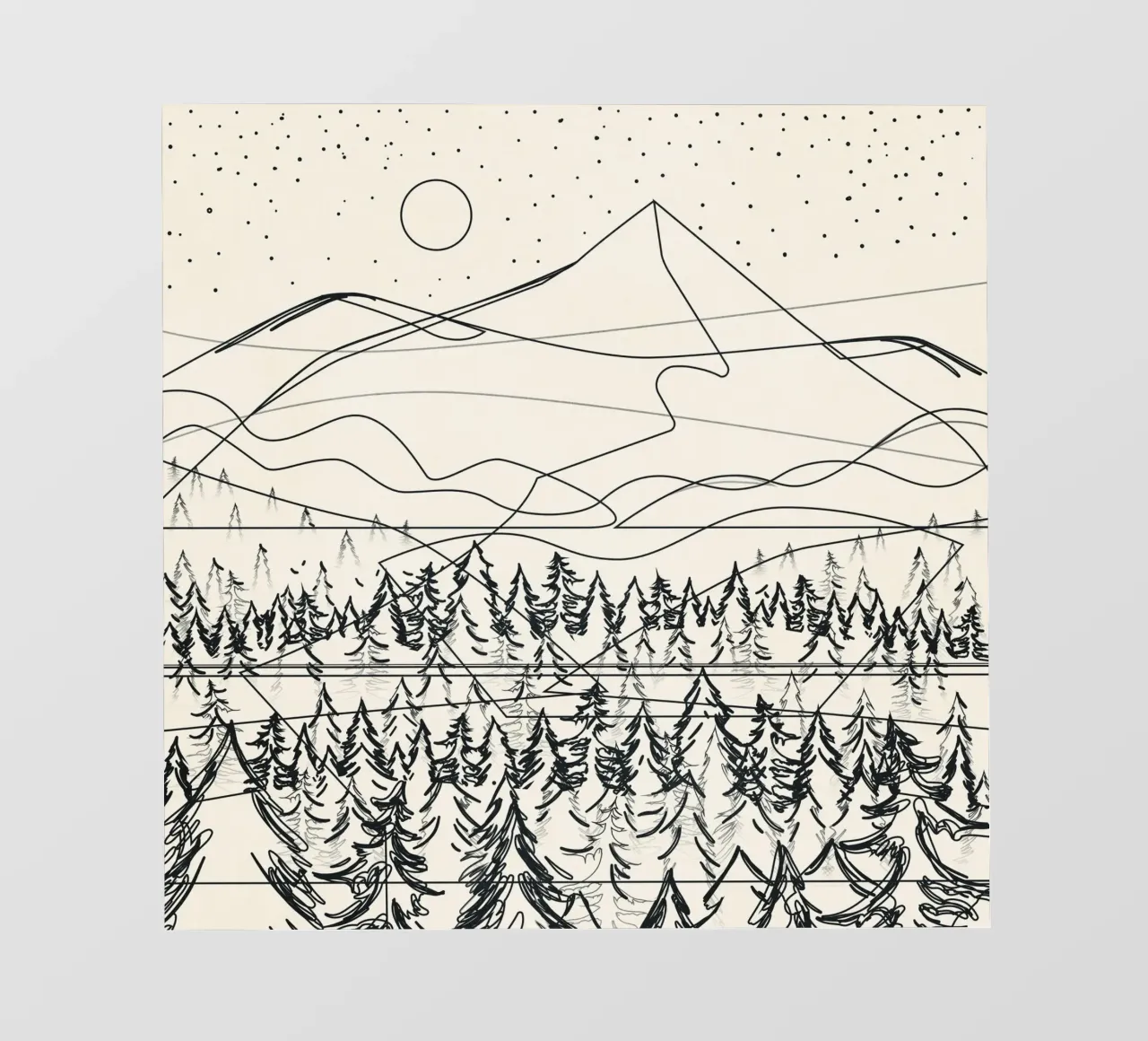 Minimal Line Mountain Beauty III telo in pvc da Nadjaa
