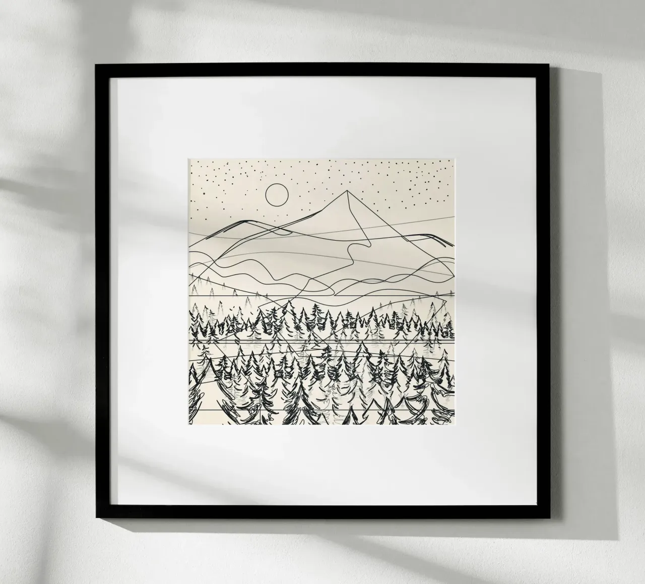 Minimal Line Mountain Beauty III poster de Nadjaa