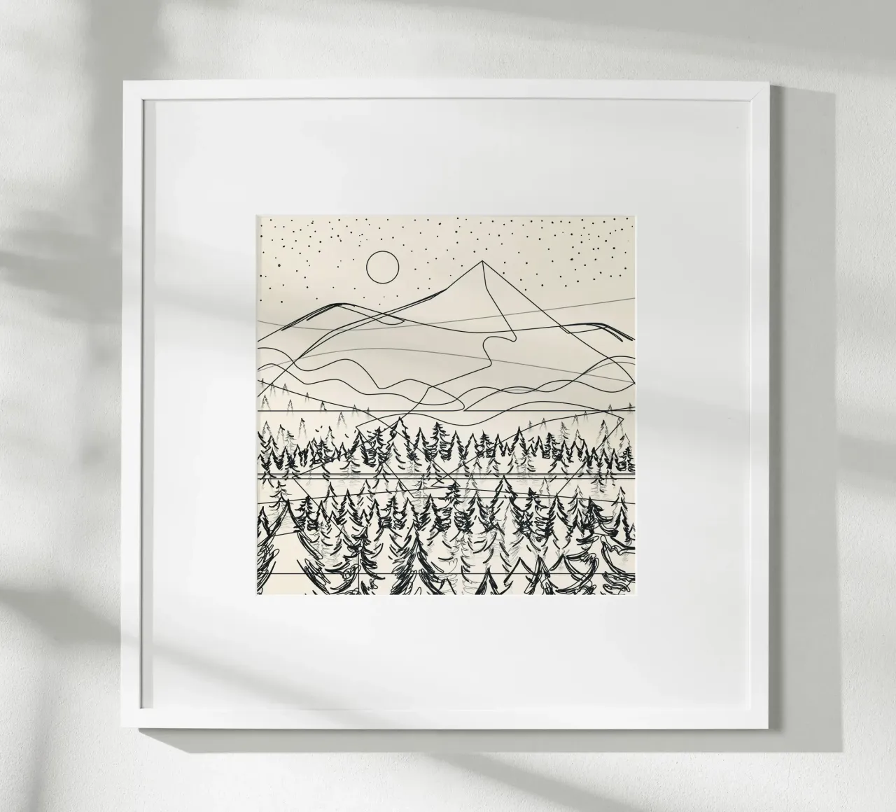 Minimal Line Mountain Beauty III poster de Nadjaa