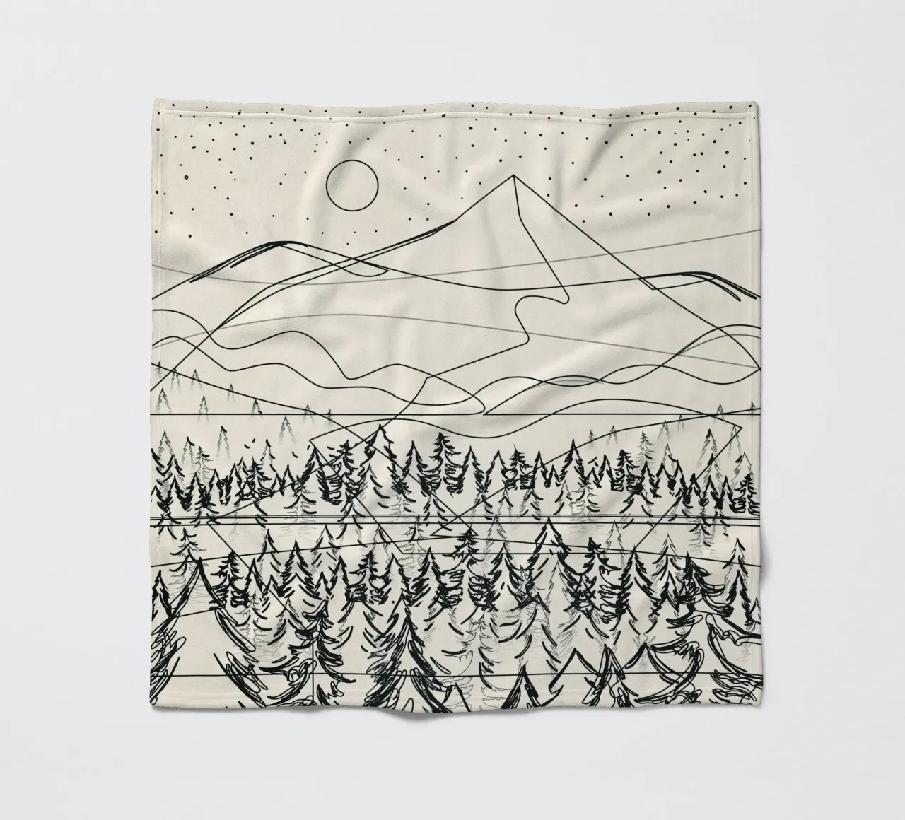 Minimal Line Mountain Beauty III coperta in pile da Nadjaa