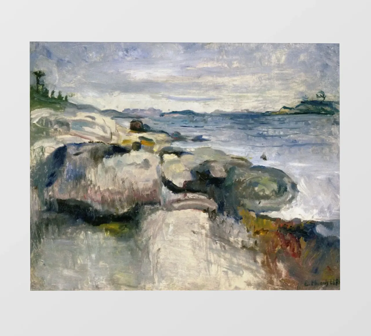 rocce della spiaggia pellicola backlit da cupcup art