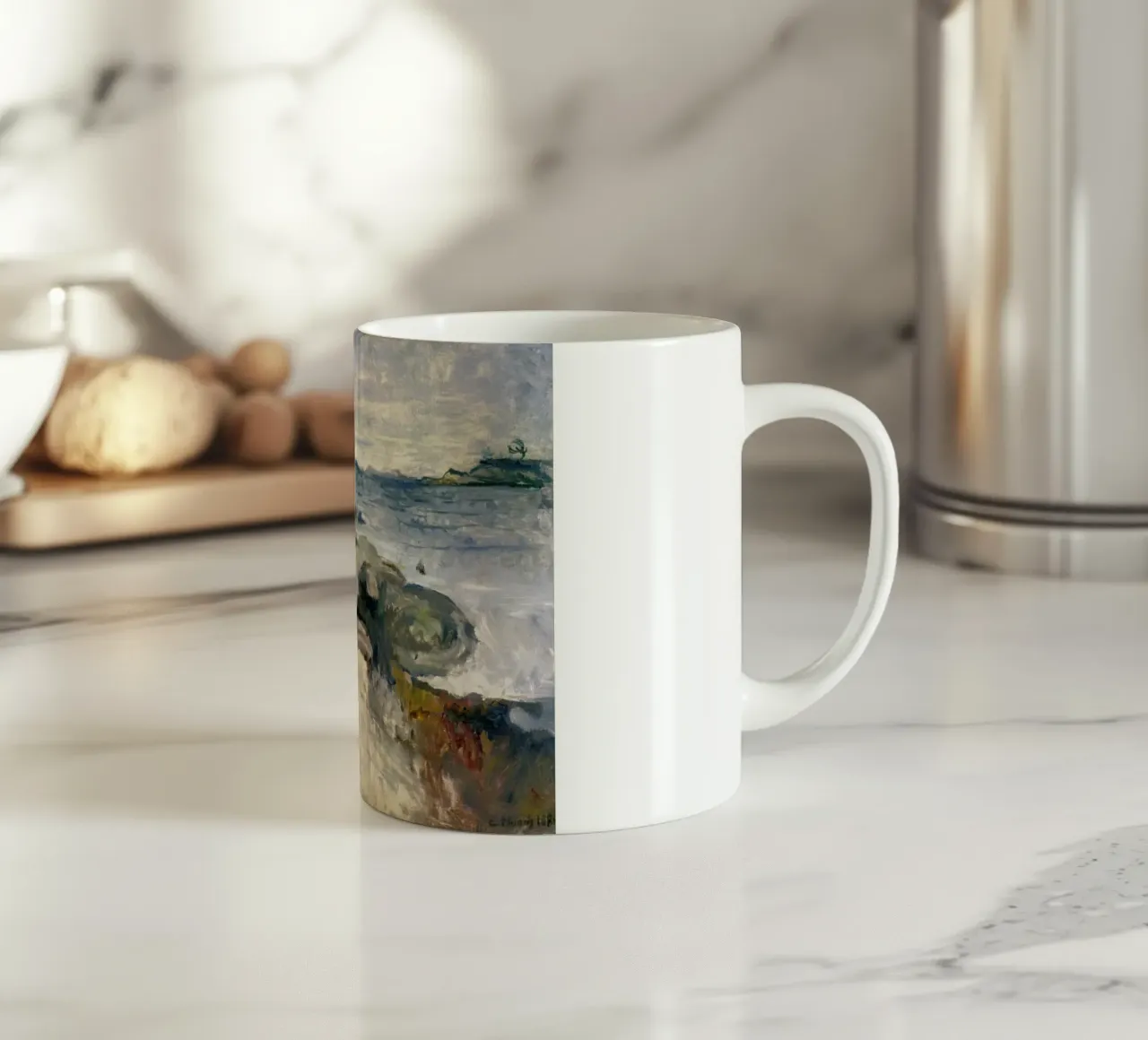 rocce della spiaggia tazza in ceramica da cupcup art
