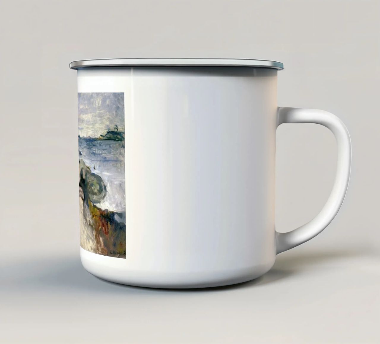 rocce della spiaggia tazza in smalto da cupcup art
