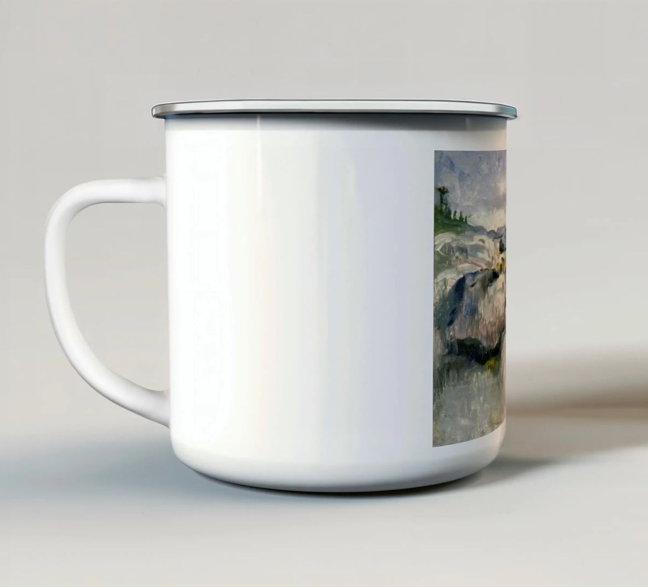 rocce della spiaggia tazza in smalto da cupcup art