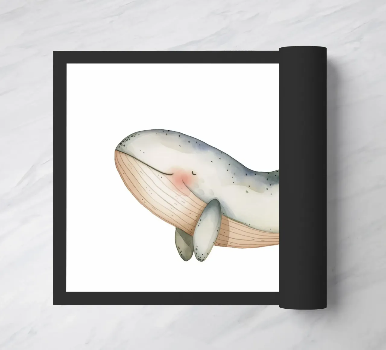 Balena acquerello carino - Ocean Nursery Decor, Kids Room P zerbino da ClubArt