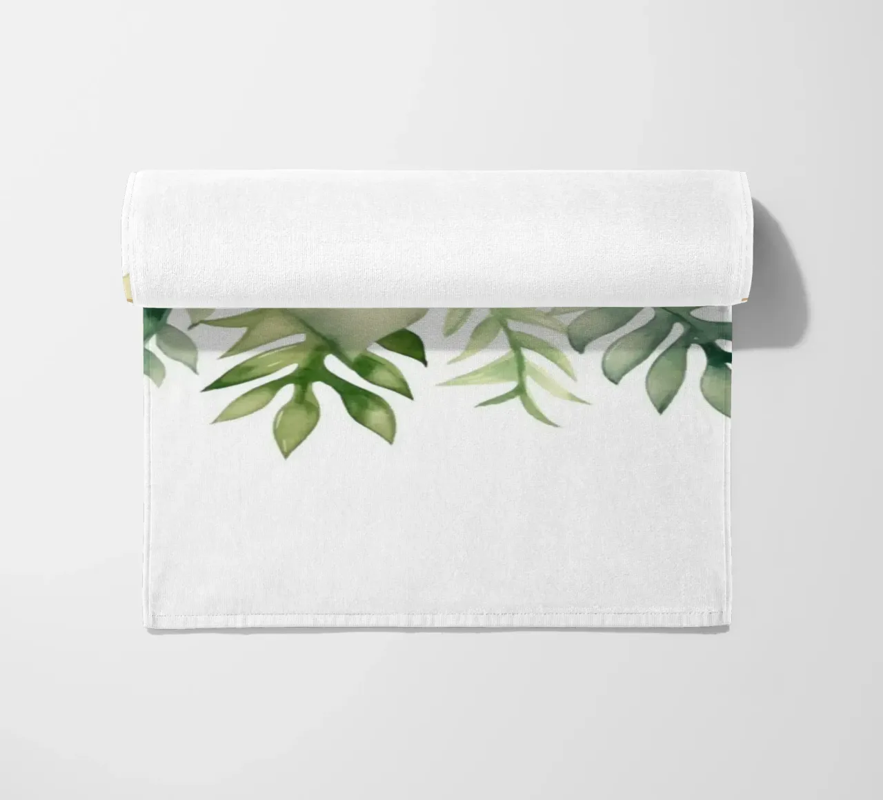 Ghirlanda verde acquerellata - Vivaio Boho, Tropicale telo mare da ClubArt
