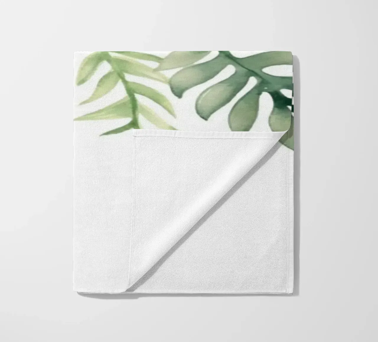 Ghirlanda verde acquerellata - Vivaio Boho, Tropicale telo mare da ClubArt
