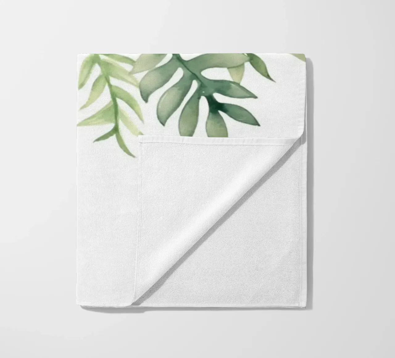 Ghirlanda verde acquerellata - Vivaio Boho, Tropicale telo mare da ClubArt