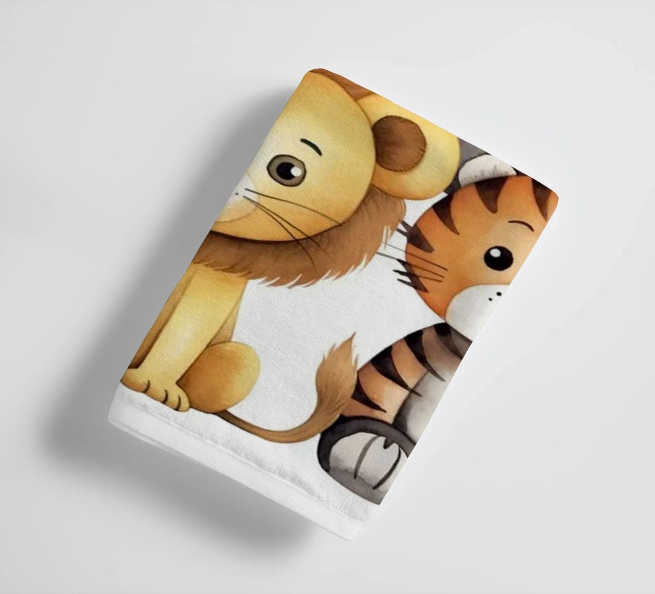 Set di acquerelli di animali safari di grandi dimensioni - Arte per l'asilo nido, giungla asciugamano da bagno da ClubArt