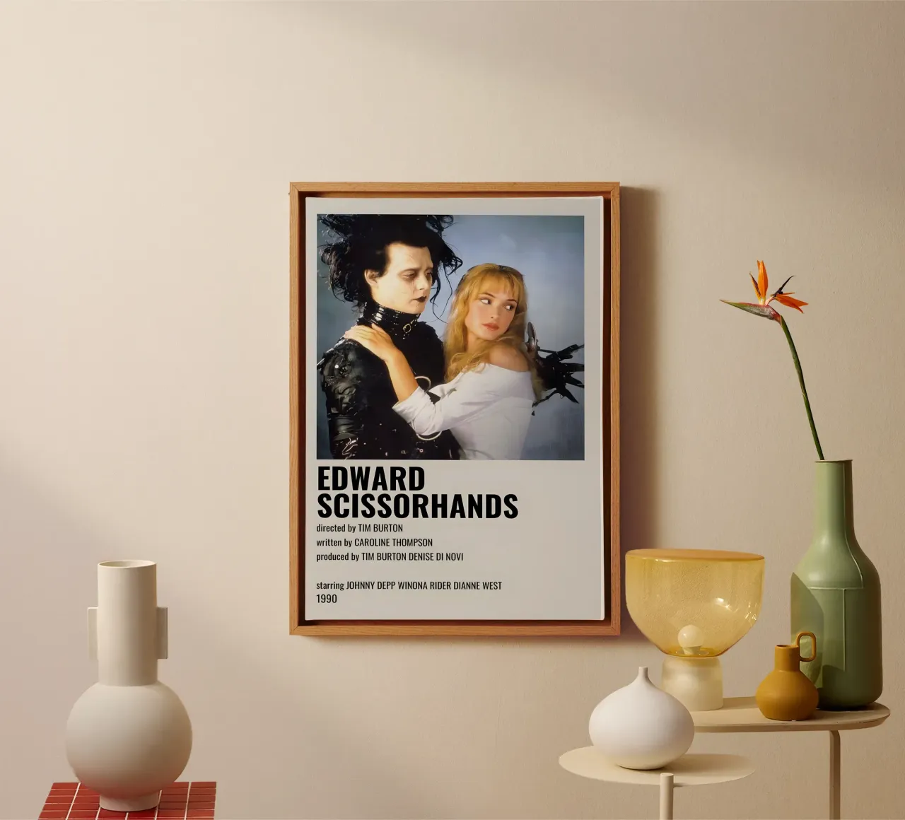 EDWARD SCISSORHANDS tela con Cornice a cassetta da MVFminimalist