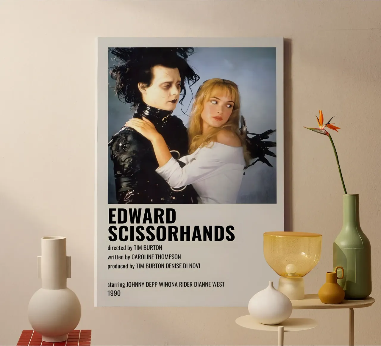 EDWARD SCISSORHANDS tela con Cornice a cassetta da MVFminimalist