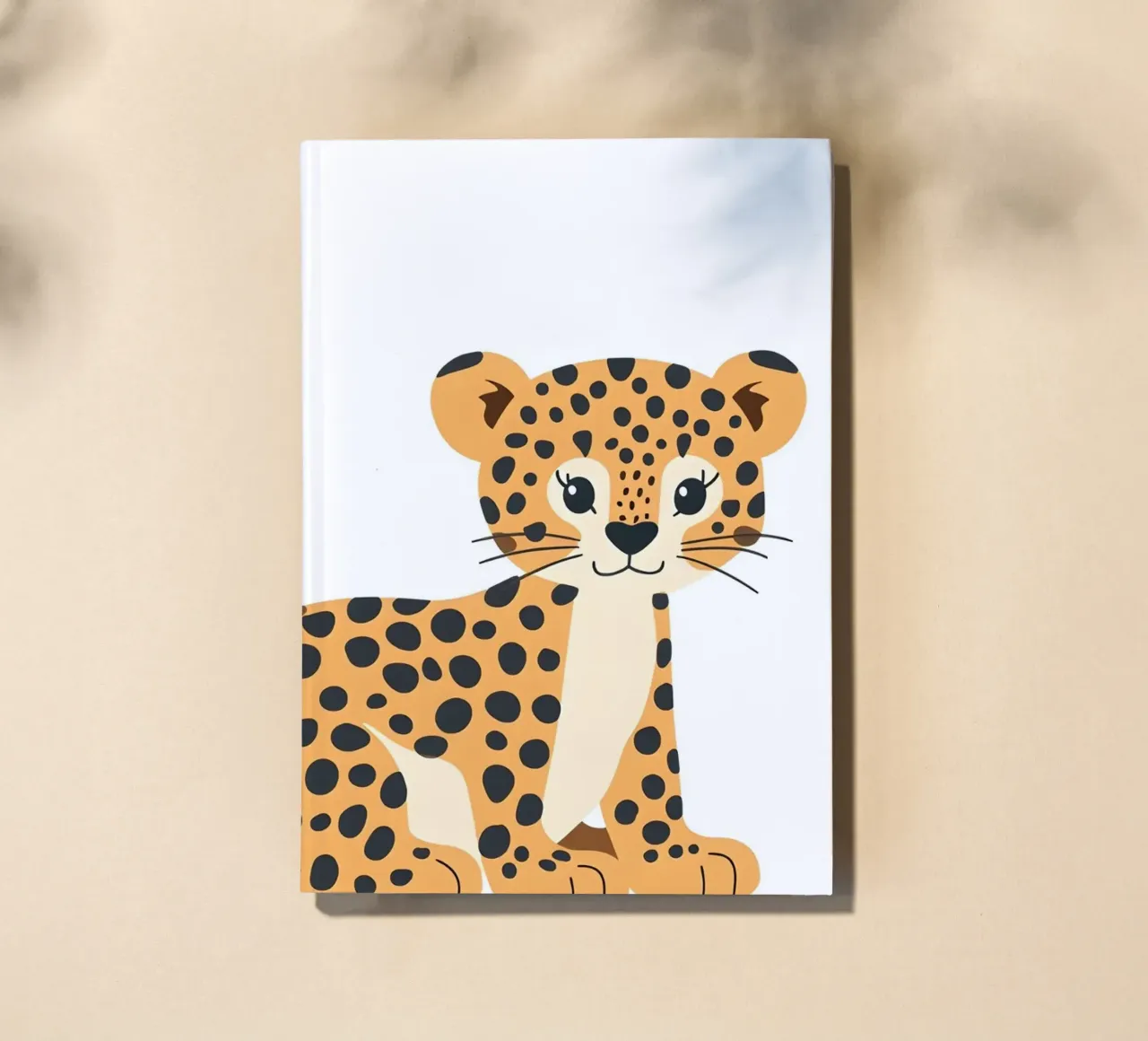 Cute Leopard Cub Art Print - Safari Nursery, Jungle Animal D notebook by ClubArt