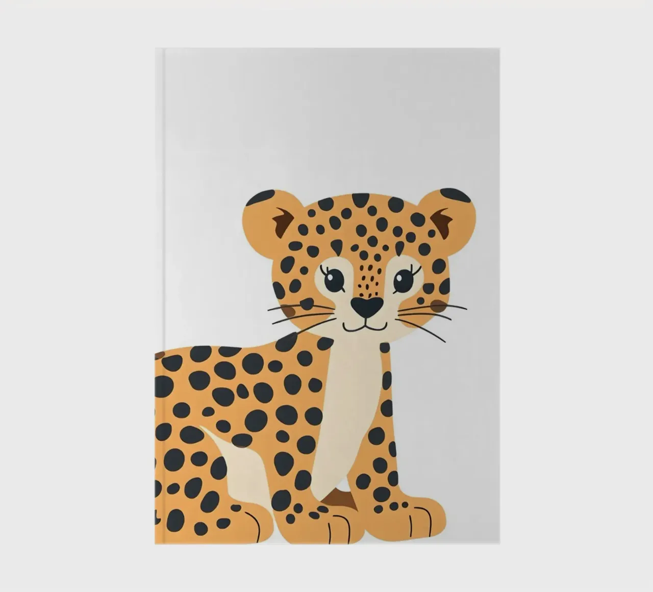 Cute Leopard Cub Art Print - Safari Nursery, Jungle Animal D notebook by ClubArt