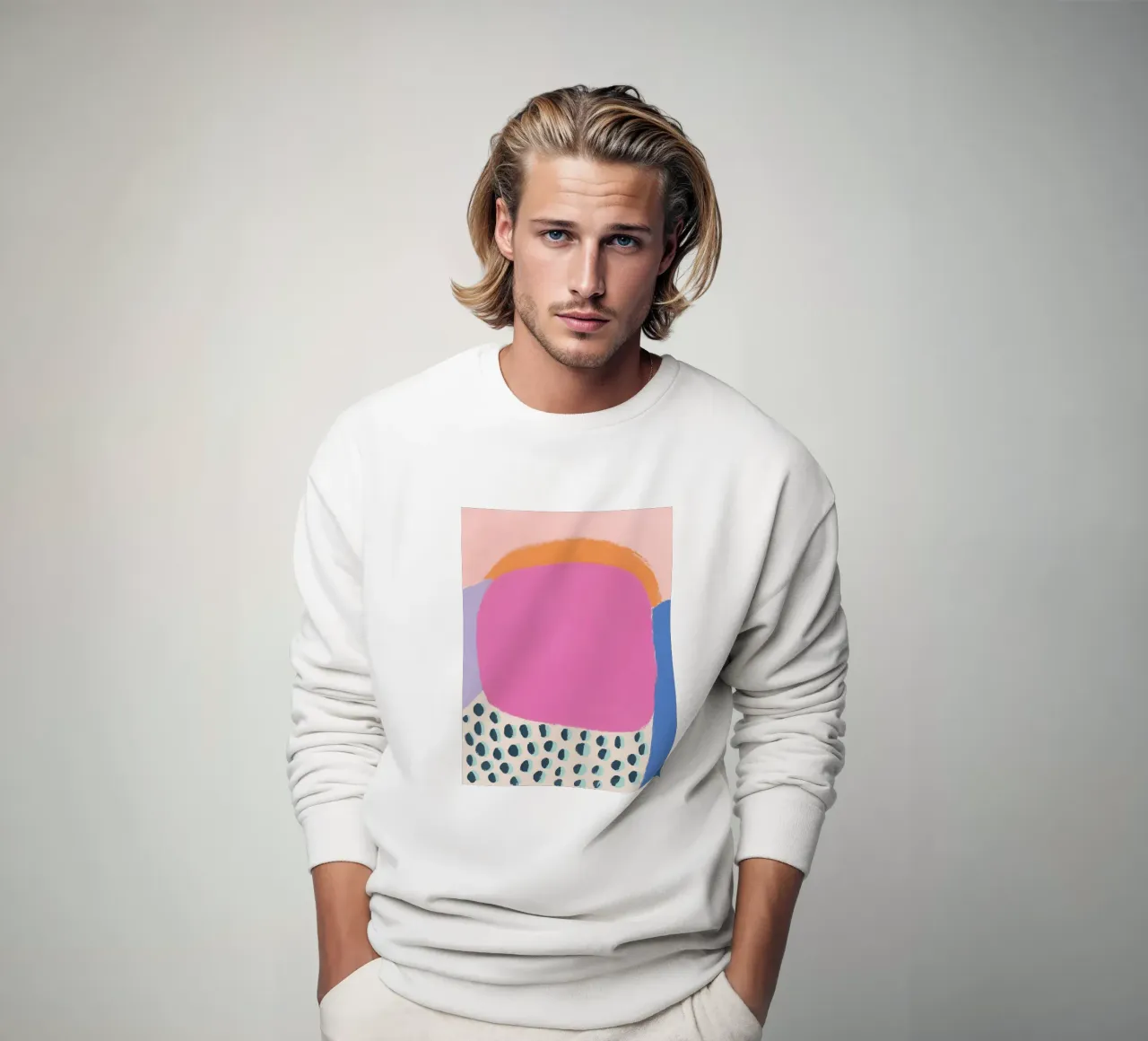 Lively summer blobs sweatshirt by Carinaprint