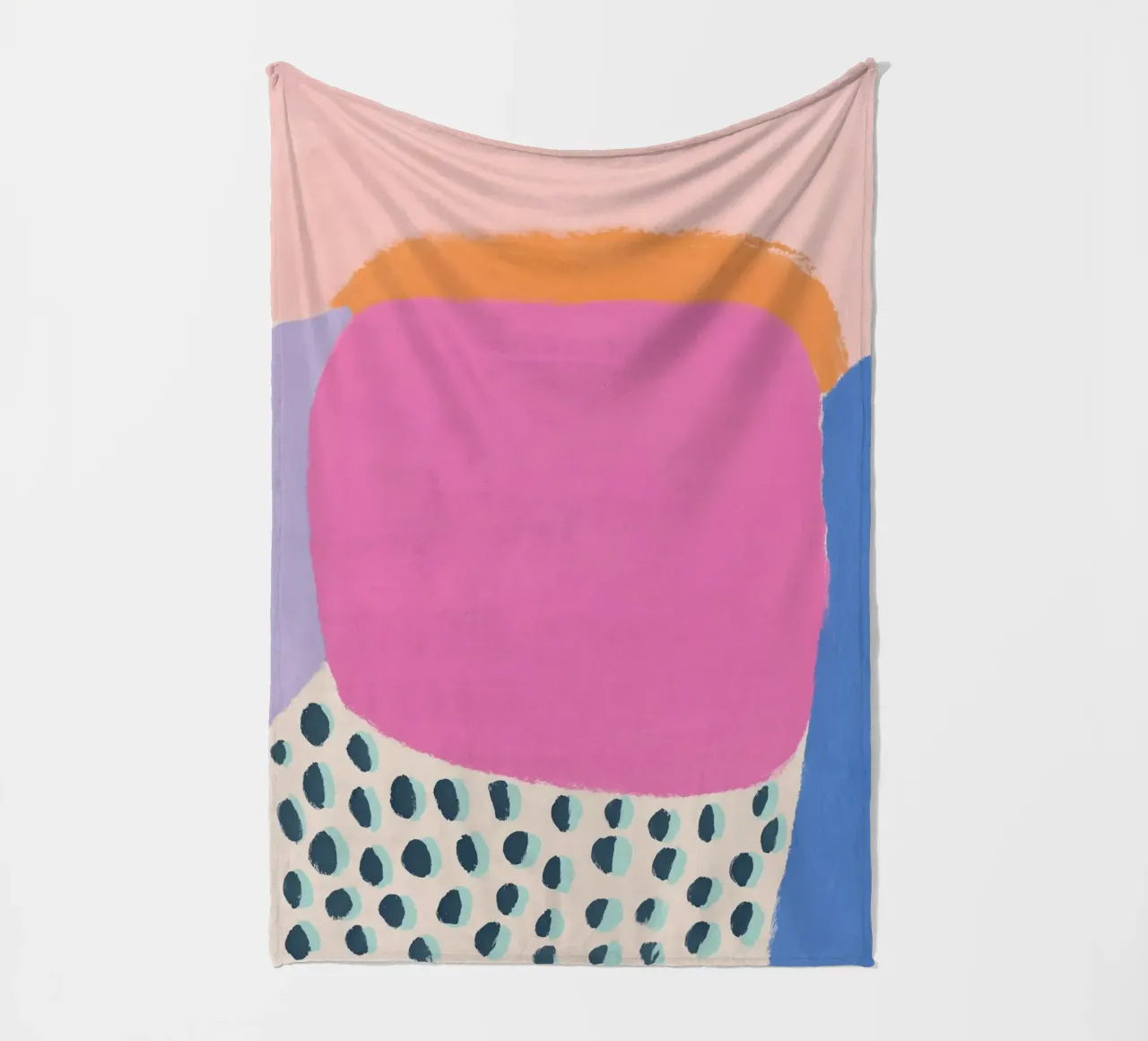 Levendige zomerblobs fleecedeken van Carinaprint