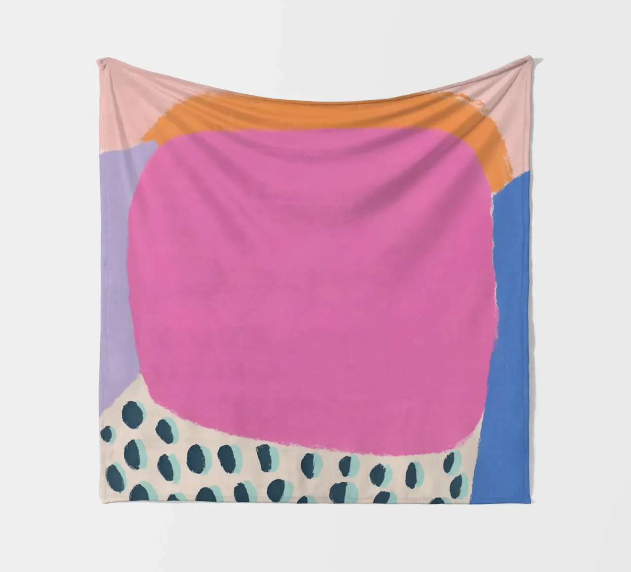 Levendige zomerblobs fleecedeken van Carinaprint