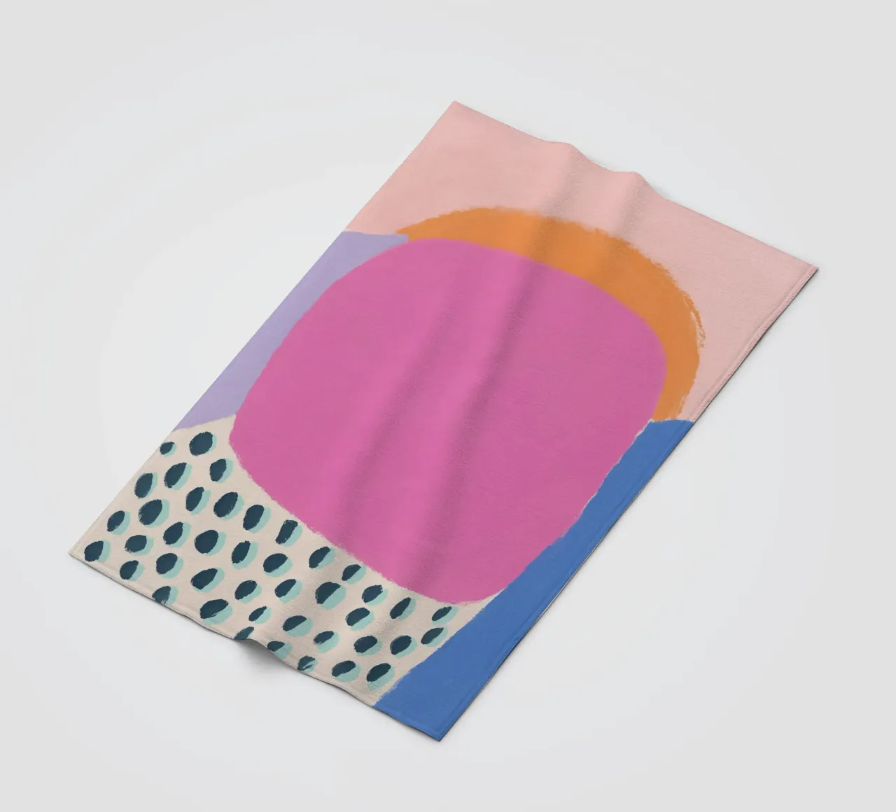 Levendige zomerblobs fleecedeken van Carinaprint