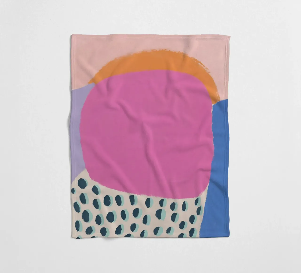 Levendige zomerblobs fleecedeken van Carinaprint