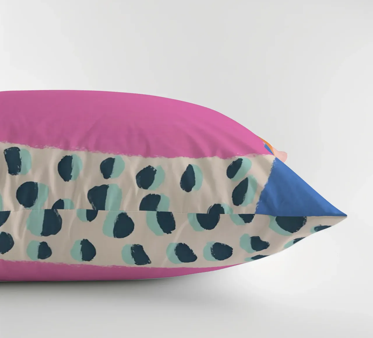 Lively summer blobs decorative cushion by Carinaprint