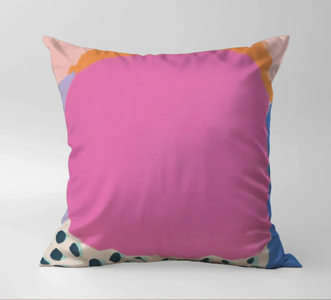 Lively summer blobs decorative cushion by Carinaprint