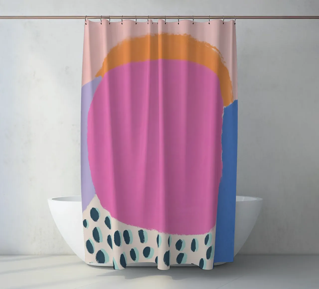 Levendige zomerblobs douchegordijn van Carinaprint